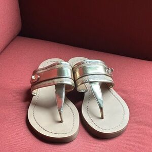 NWT COACH Gold Sandals Size: 6.5